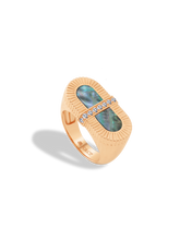 Load image into Gallery viewer, VITAMIN PINK COLOURS RING - GREY MOTHER-OF-PEARL