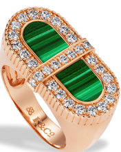 Load image into Gallery viewer, VITAMIN PINK COLOURS RING - MALACHITE