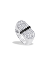 Load image into Gallery viewer, VITAMIN PINK COLOURS RING - PAVÉ & ONYX