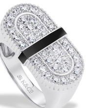 Load image into Gallery viewer, VITAMIN PINK COLOURS RING - PAVÉ & ONYX
