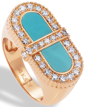 Load image into Gallery viewer, VITAMIN PINK COLOURS RING - TURQUOISE