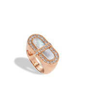 Load image into Gallery viewer, VITAMIN PINK COLOURS RING - WHITE MOTHER-OF-PEARL