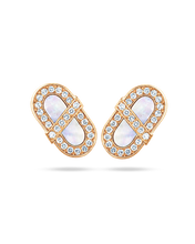 Load image into Gallery viewer, VITAMIN PINK ENERGY STUDS - WHITE MOTHER-OF-PEARL