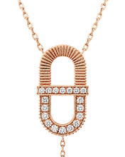 Load image into Gallery viewer, VITAMIN PINK LINE NECKLACE - RIBBON &amp; DIAMONDS
