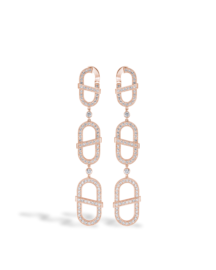 VITAMIN PINK 3-MOTIF DROP EARRINGS