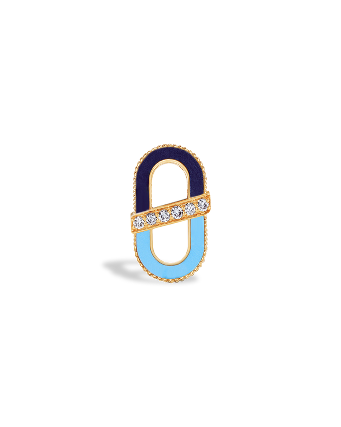 VITAMIN PINK EAR PENDANT - BLUE