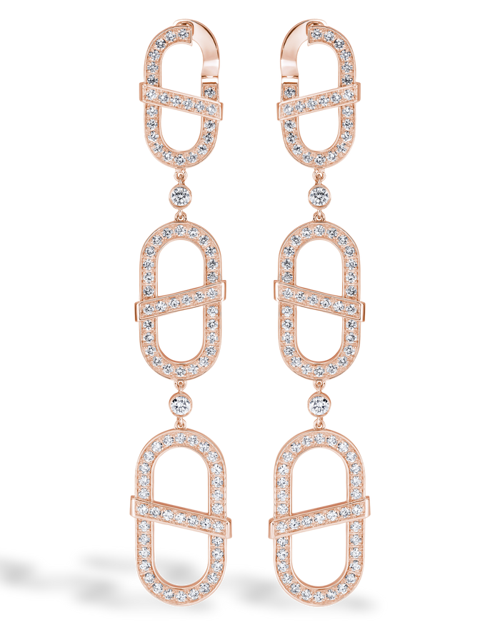 VITAMIN PINK 3-MOTIF DROP EARRINGS