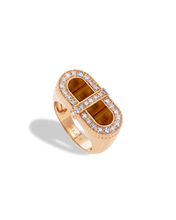 Load image into Gallery viewer, VITAMIN PINK COLOURS RING - TIGER'S EYE
