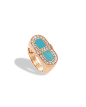Load image into Gallery viewer, VITAMIN PINK COLOURS RING - TURQUOISE
