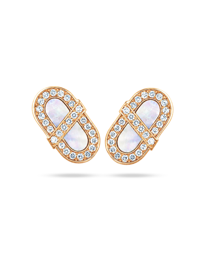 VITAMIN PINK ENERGY STUDS - WHITE MOTHER-OF-PEARL