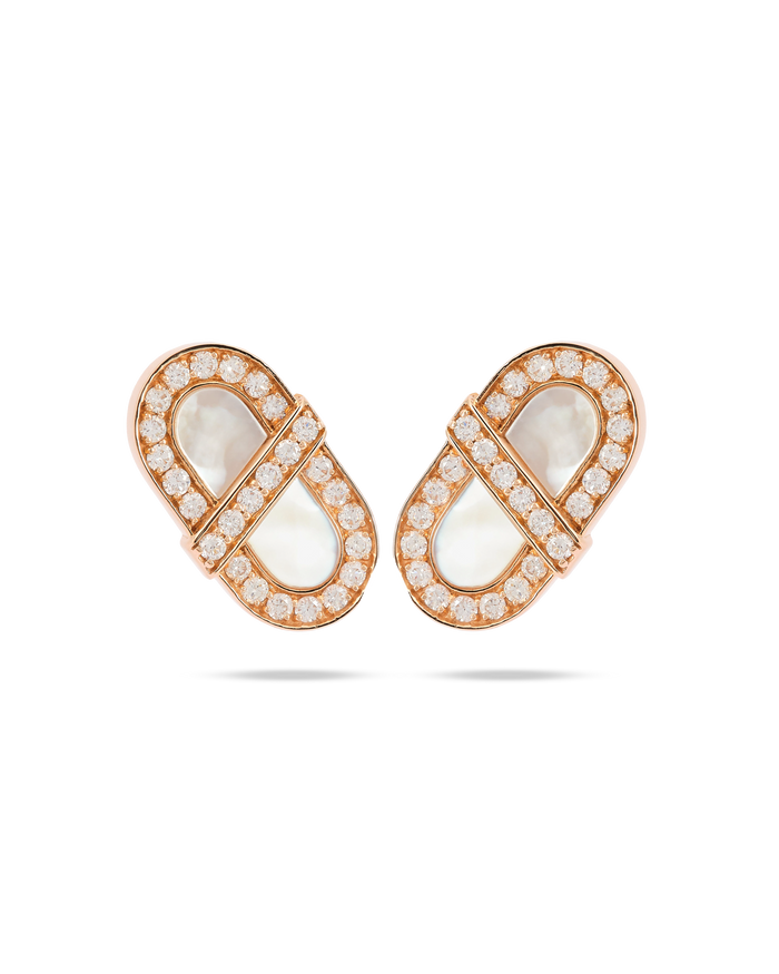 VITAMIN PINK ENERGY STUDS - WHITE MOTHER-OF-PEARL