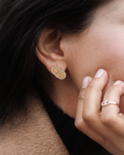 Load image into Gallery viewer, VITAMIN PINK ENERGY STUDS - GOLD
